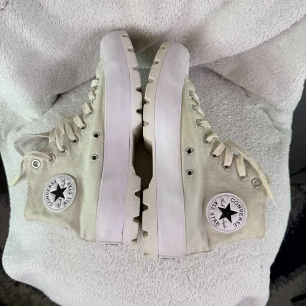 Converse Womens Chuck‎ Taylor All Star Lugged Sneaker Off White Hi Womens 8 - Picture 5 of 12